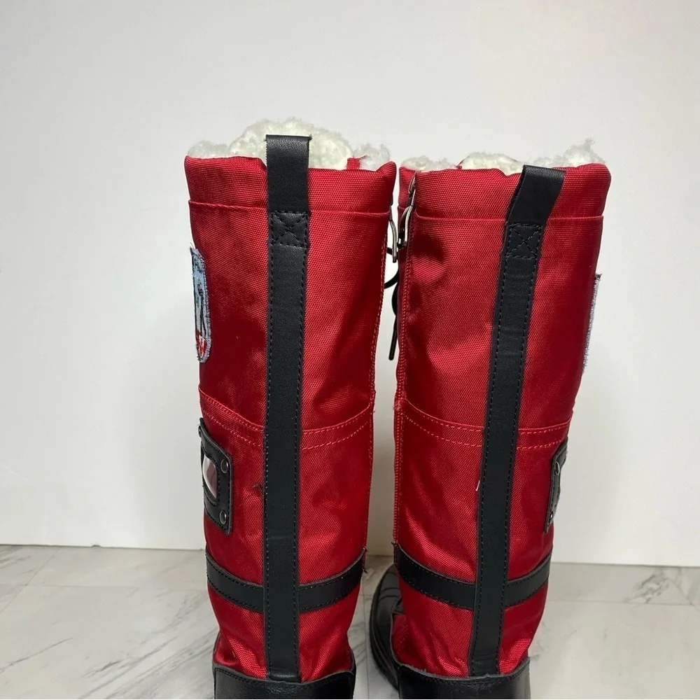 New! Pajar Grip Zip Red Lace Up Snow Boot 5 / 5.5